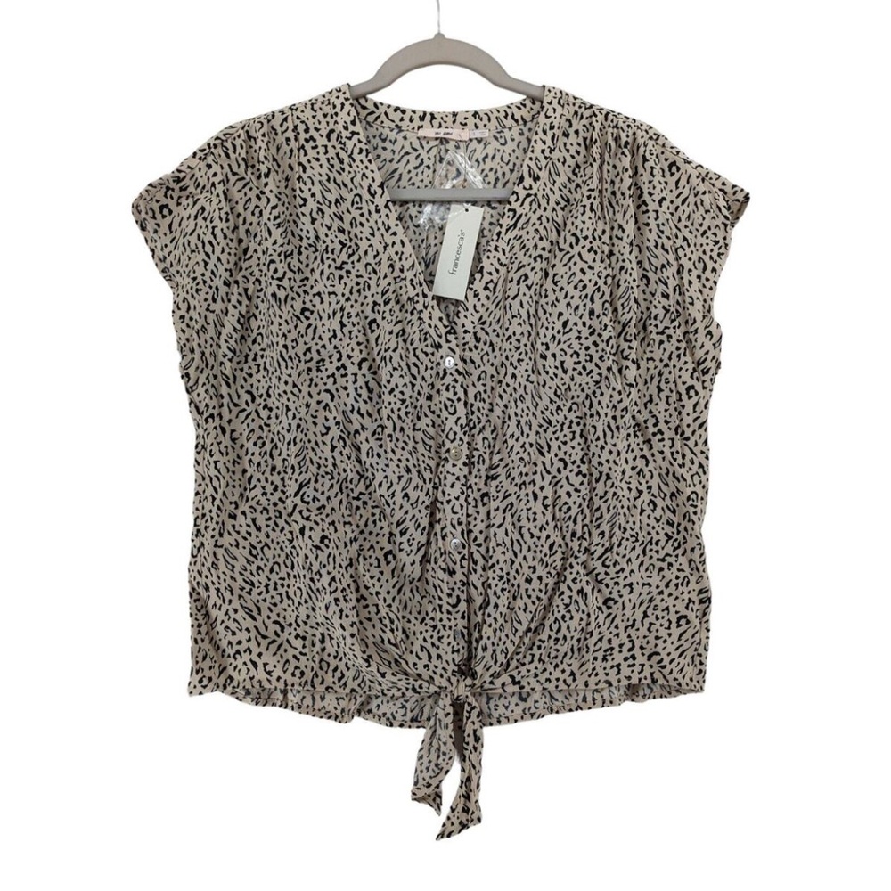 Francesca's Collections Women's Black and Gray Top